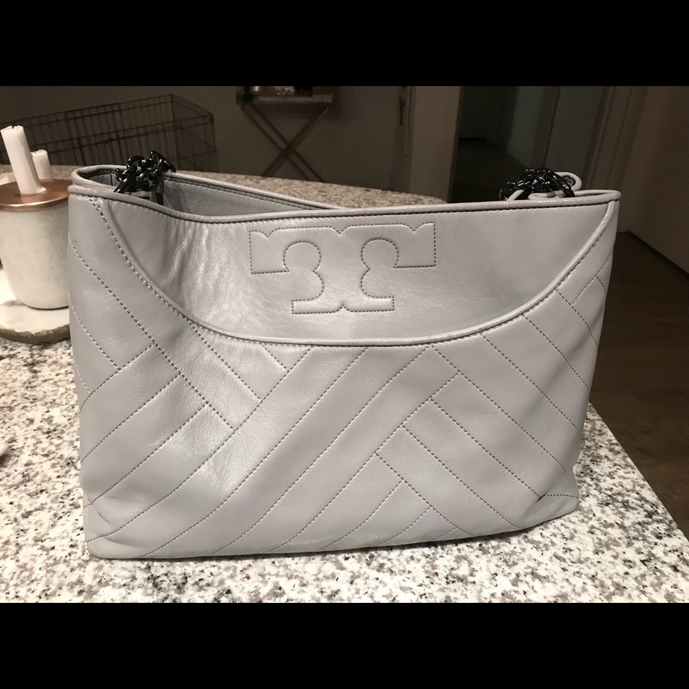 Grey Leather Tory Burch